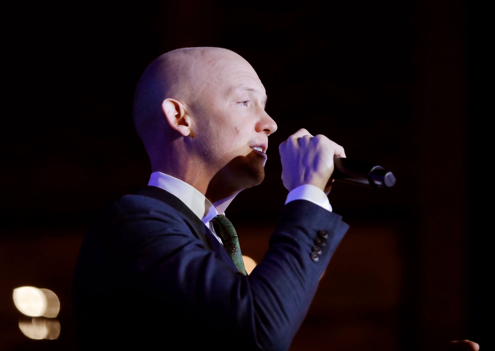 Isaac Slade was previously the lead singer of rock band The Fray (Getty)
