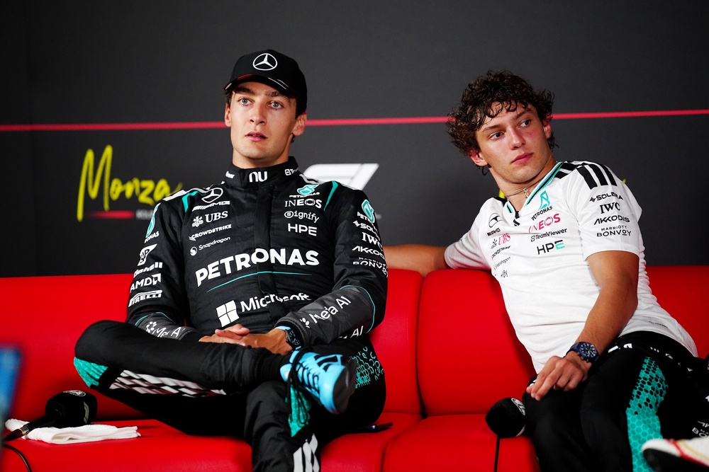 Antonelli has one hand on the F1 title after moving 84 points clear of Russell (PA Wire)