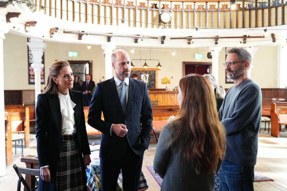 Prince William, Prince of Wales and Catherine, Princess of Wales visit The Commons, which is a project that will transform a church at the heart of the diverse and vibrant Ormeau Road community into a self-sustaining community centre (Getty)
