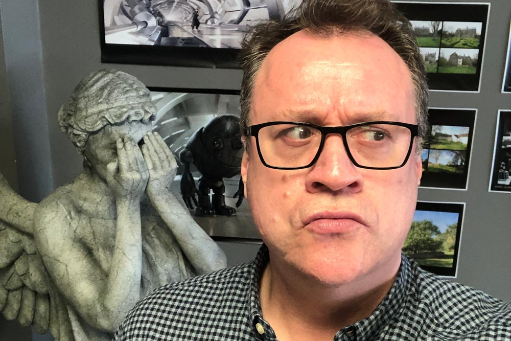 Davies with one of the Weeping Angels from ‘Doctor Who’ (Russell T Davies)