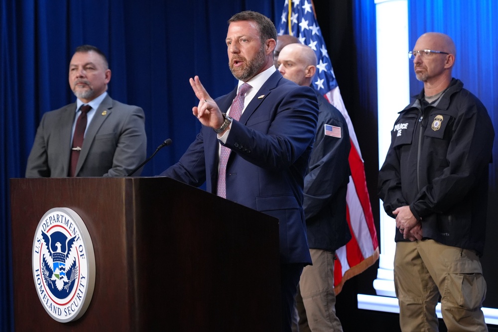 Mullin appeared to grow frustrated as the press conference went on, snapping at a reporter, and accusing the press of peddling ‘fake news’ (AP)