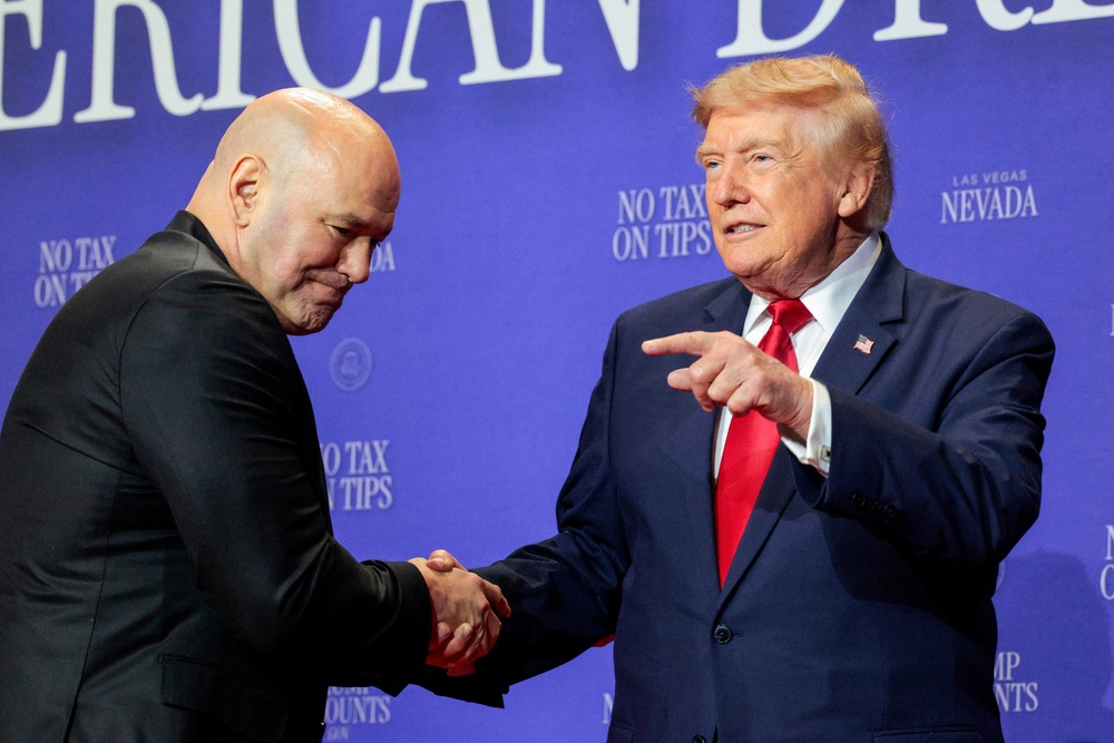 White and Trump have been close for years with the president attending numerous UFC events (Getty Images)