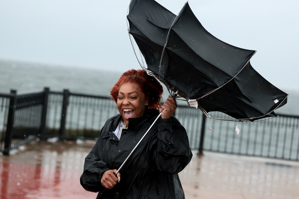 The storm was packing 120 mph (193 kph) winds Friday morning (Getty)