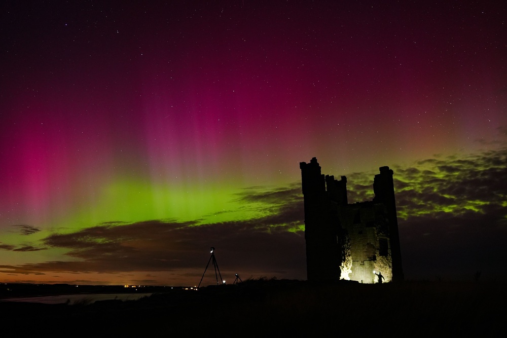 The Northern Lights were pictured as far south as Kent and Surrey (PA)