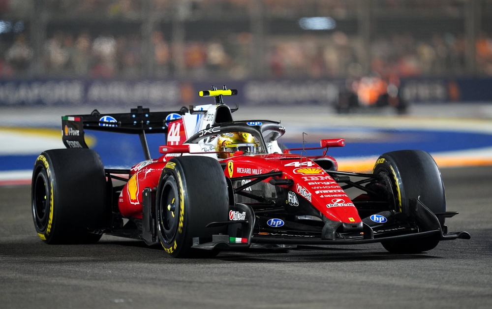 Lewis Hamilton drives for Ferrari in Singapore (David Davies/PA) (PA Wire)