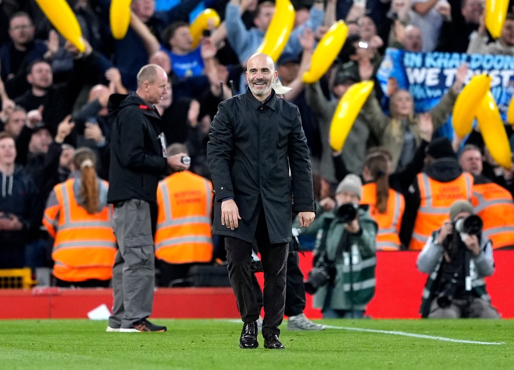 Enzo Maresca praised his Man City players following their 3-0 win at Anfield (PA)