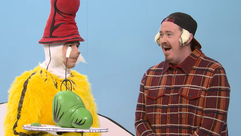 Shane Gillis was visibly embarrassed after accidentally cursing on 'Saturday Night Live' (NBC)