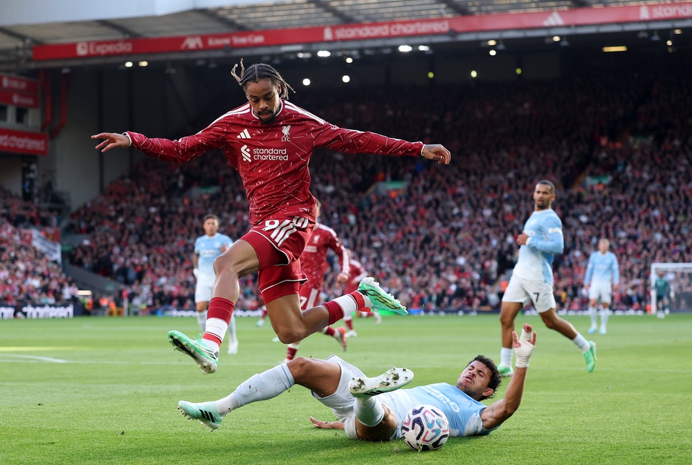Bradley Barcola is still waiting for his first Liverpool goal (Getty)