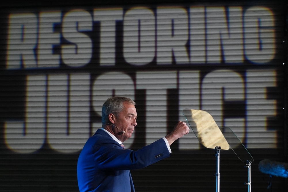 Reform UK leader Nigel Farage raised the possibility of tariffs (Gareth Fuller/PA) (PA Wire)