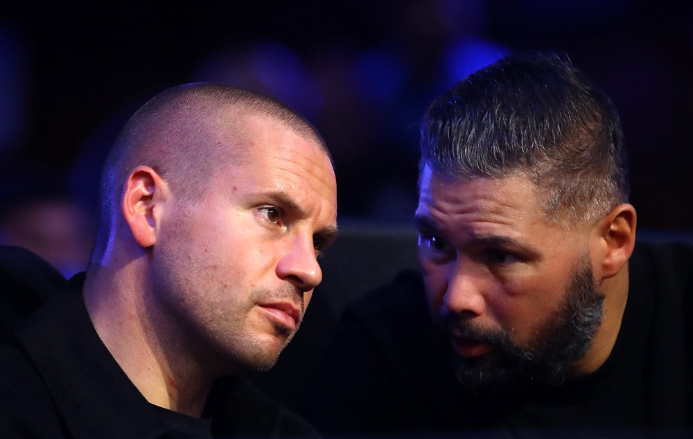 Matchroom’s Frank Smith (left) spoke to ex-champion Tony Bellew on ‘Fight Your Corner’ (Getty)