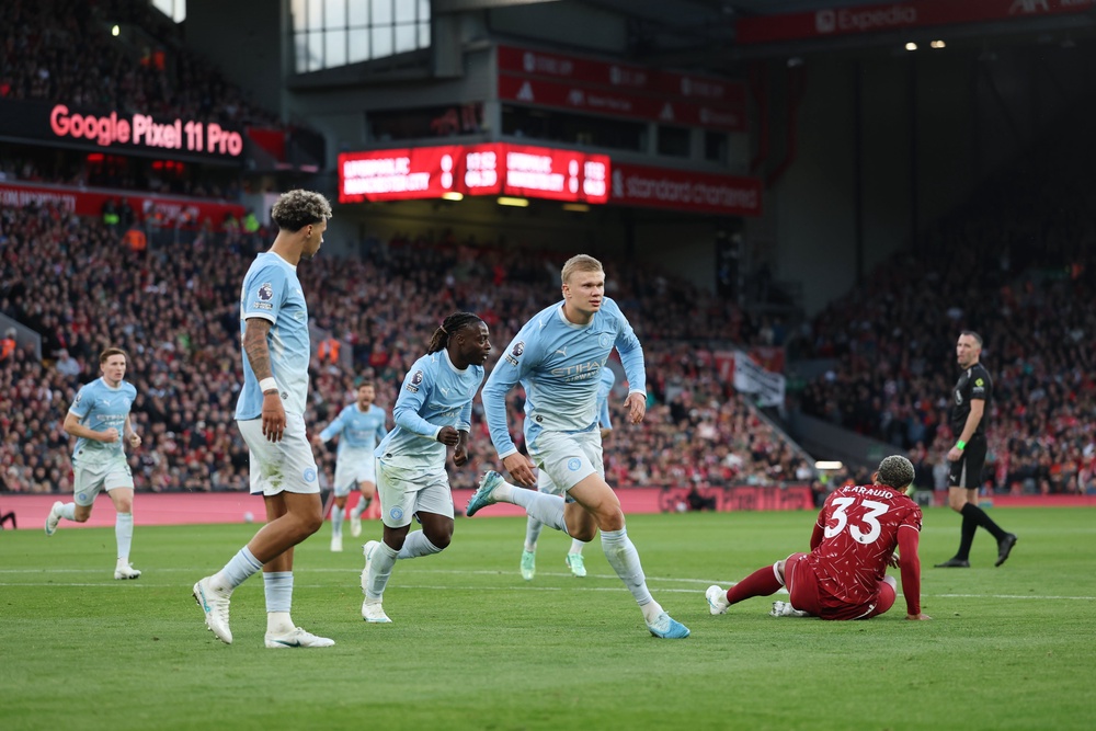 Man City impressively beat Liverpool 3-0 at Anfield (Getty)