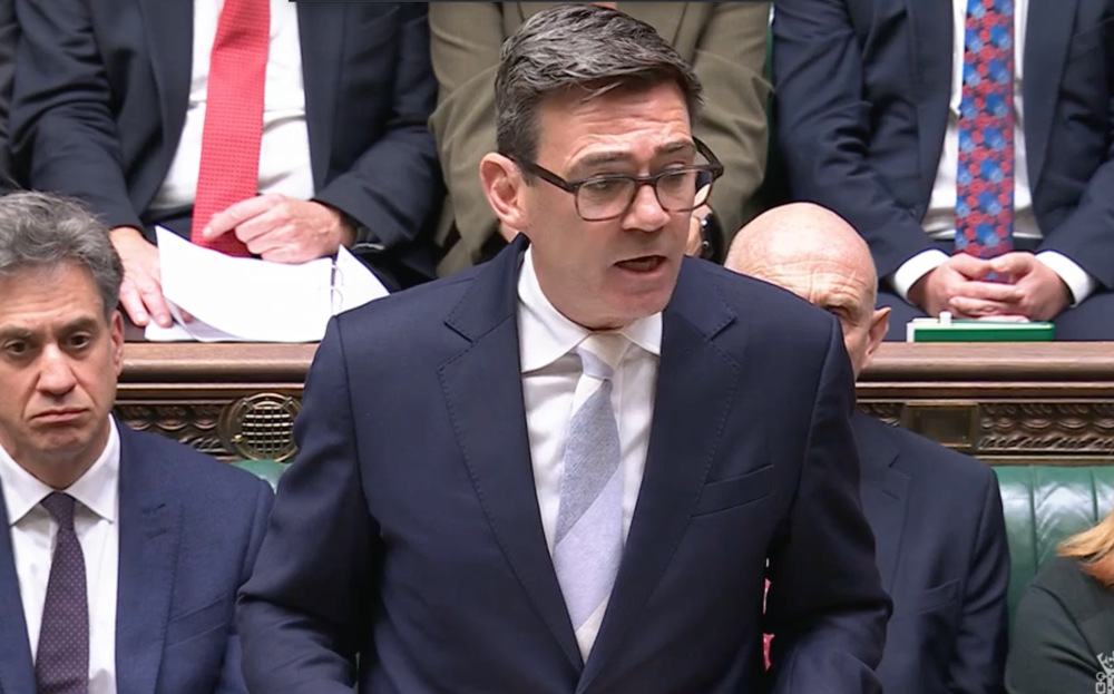 Andy Burnham gives an update on RAF Fairford to MPs on Monday (Parliament TV)