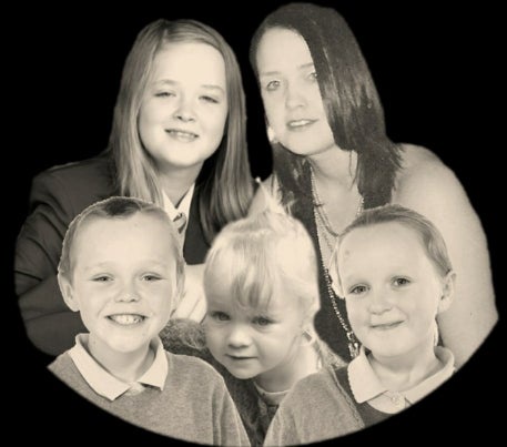 Michelle Pearson and her children Demi, Brandon, Lacie, and Lia all died in the fire (Family handout/Greater Manchester Police/PA) (PA Media)