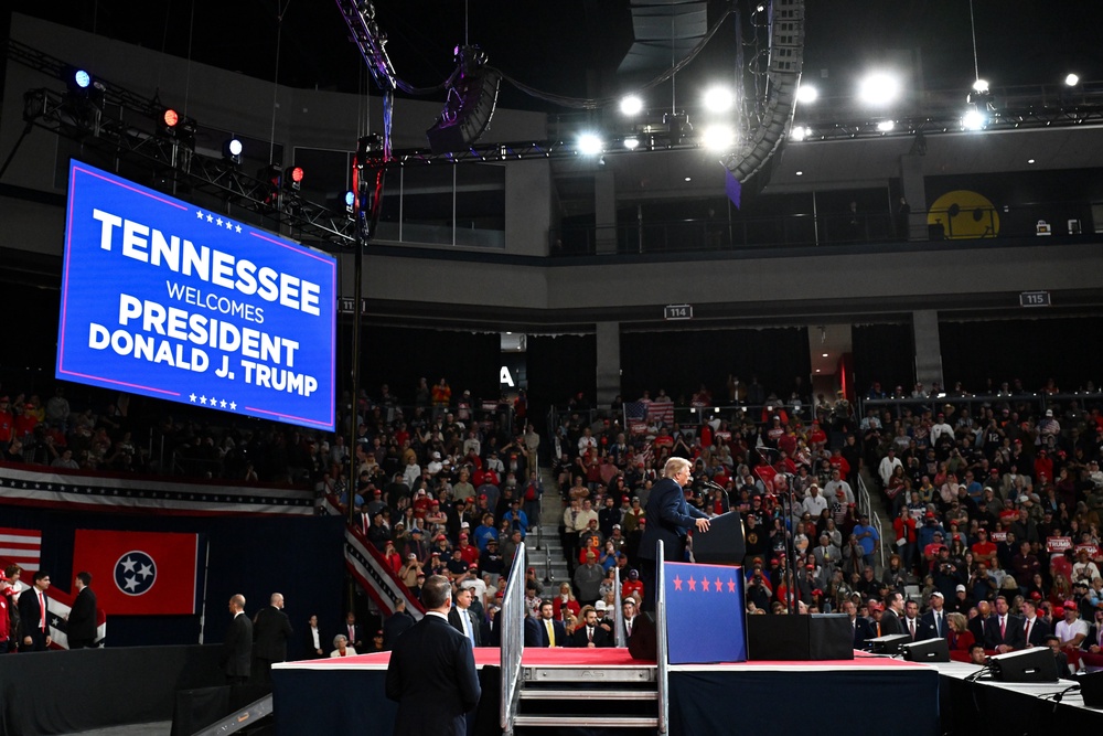 The president, who has visited 14 states since Labor Day, signs off on the list of places he visits each week, according to the outlet. His rallies are now often held in smaller venues than in years past (Getty Images)