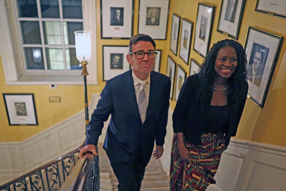 Prime Minister Andy Burnham with Energy Secretary Miatta Fahnbulleh ahead of a reception to celebrate Black History Month (Dan Kitwood/PA) (PA Wire)