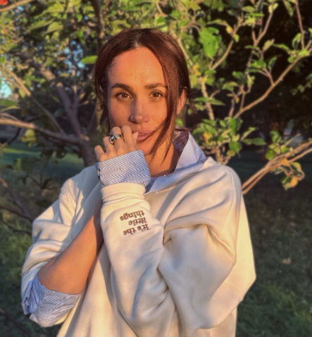 Meghan has promoted the sweatshirt on her social media (Meghan/Instagram)