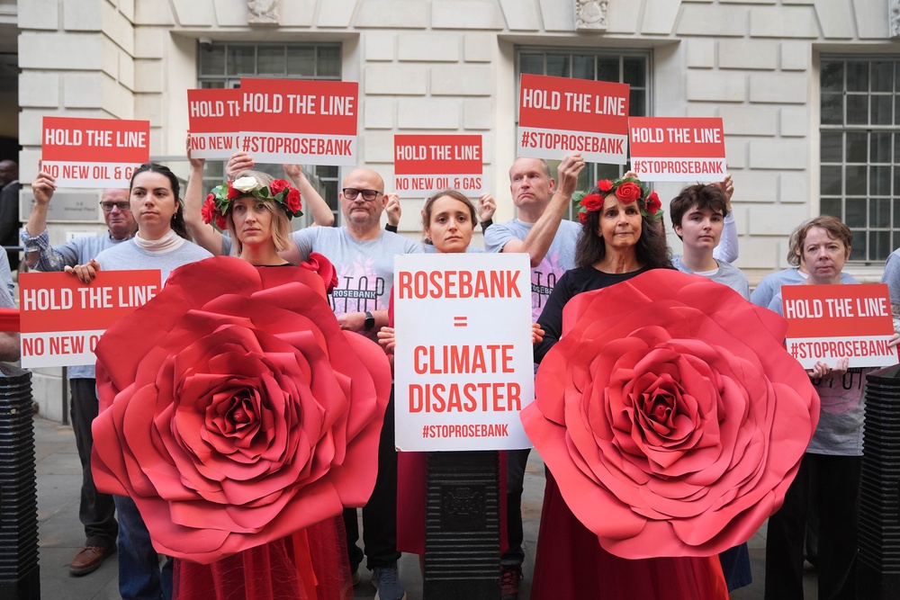 Fossil Free London protested outside the Department for Energy Security and Net Zero on Tuesday (Maja Smiejkowska/PA) (PA Wire)
