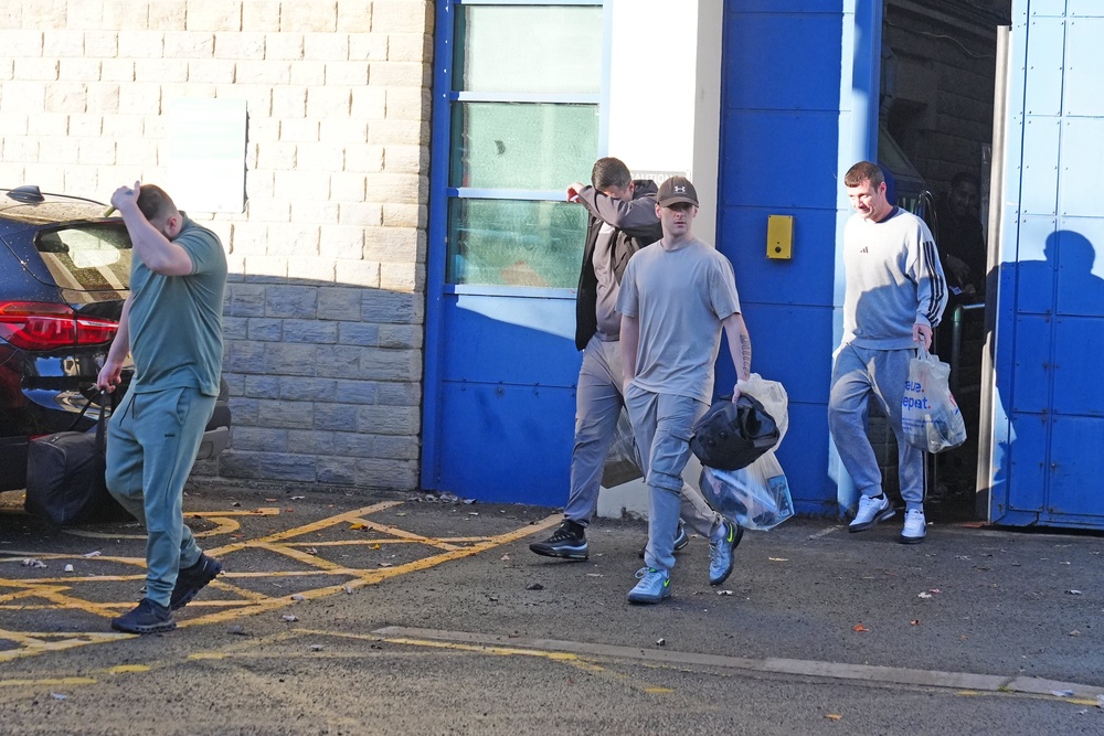 People leaving HMP Durham (Owen Humphreys/PA) (PA Wire)