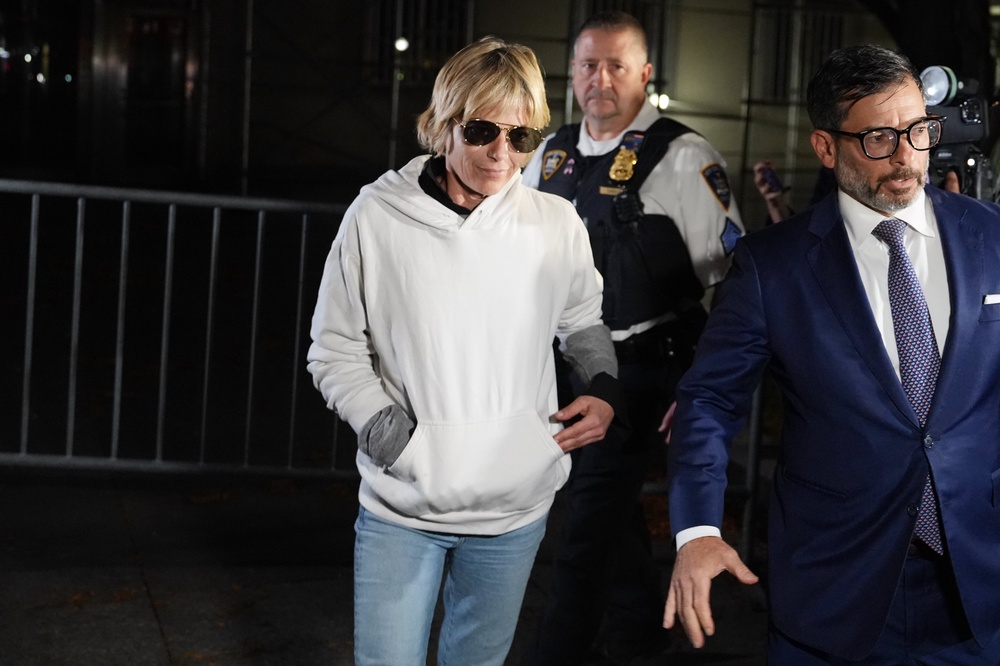 Selma Blair was arrested after a violent plane incident from Los Angeles to New York on Sunday (AP)