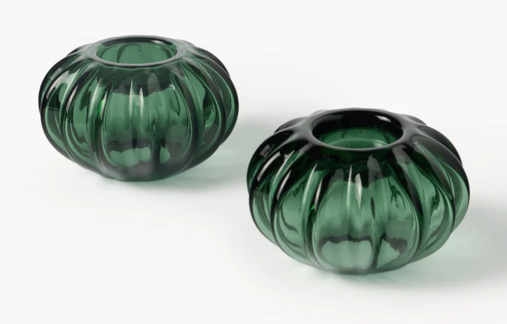 Mouth-blown tealight holders, £54.99 (Westwing)