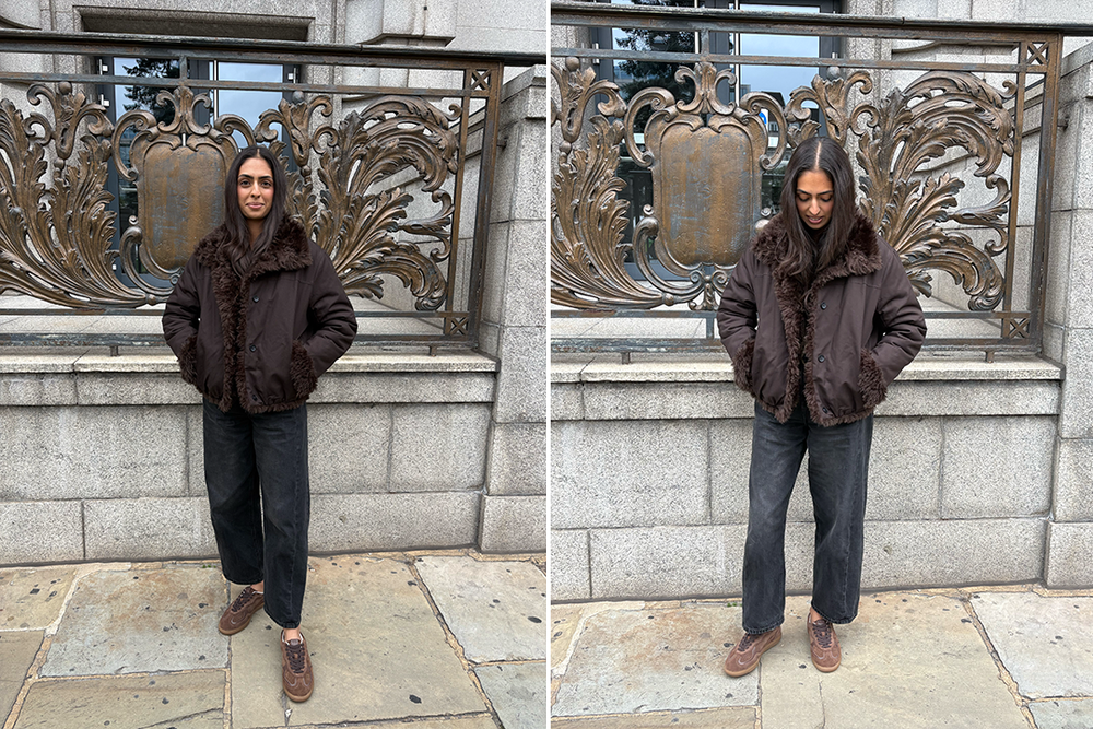 The faux fur cuffs and collar feel very designer-inspired (Sabrina Sahota/The Independent)
