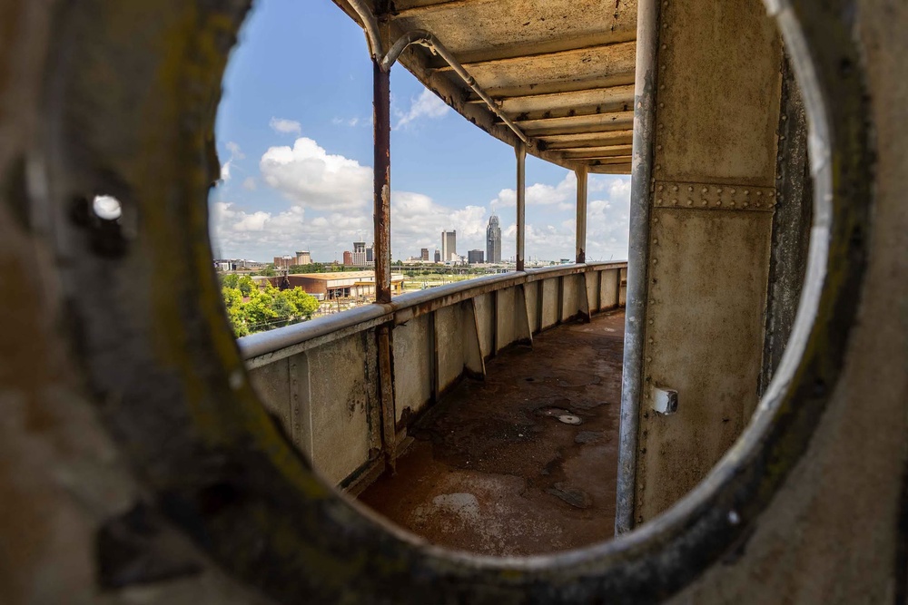 The former luxury liner, which carried presidents and celebrities across the Atlantic, has been undergoing environmental cleanup in Mobile, Alabama, since March 2025 (Okaloosa Board of County Commissioners)