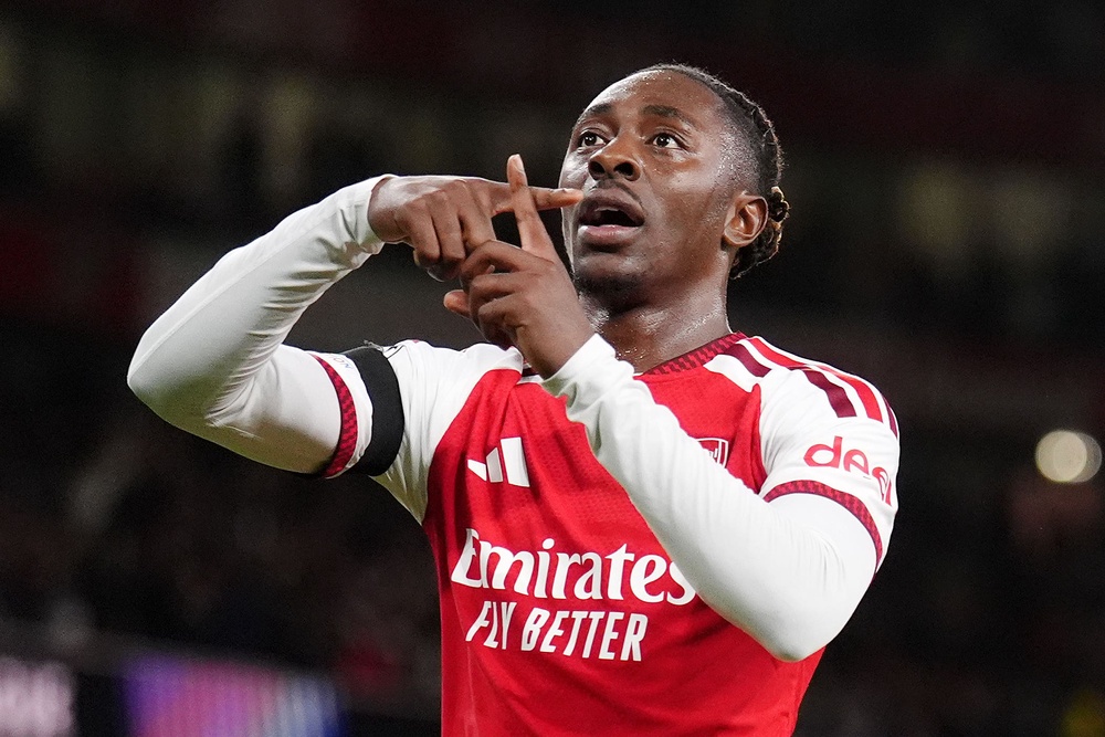 Eberechi Eze was on the scoresheet in Arsenal’s win against Lille (John Walton/PA) (PA Wire)