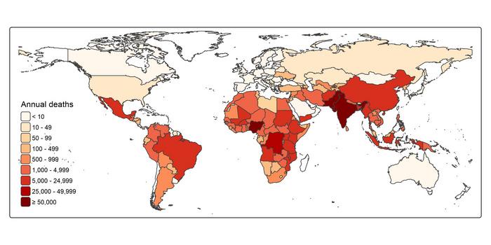 Map of the estimated global mortality of snake envenoming (PLOS Medicine (2026))