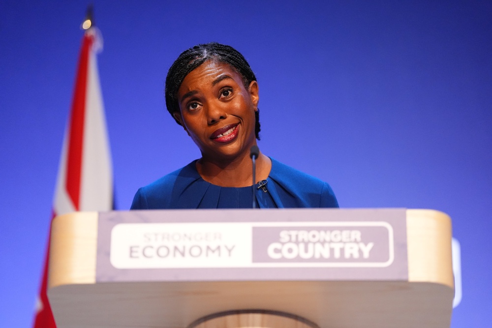 Conservative Party leader Kemi Badenoch has seen support for her party climb since the conference last week (Jacob King/PA) (PA Wire)