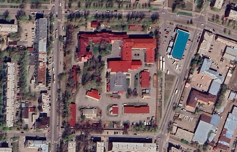 A satellite image shows the Anti-Plague Institute of Siberia and the Far East in Irkutsk, Russia, May 8, 2025 (Reuters)