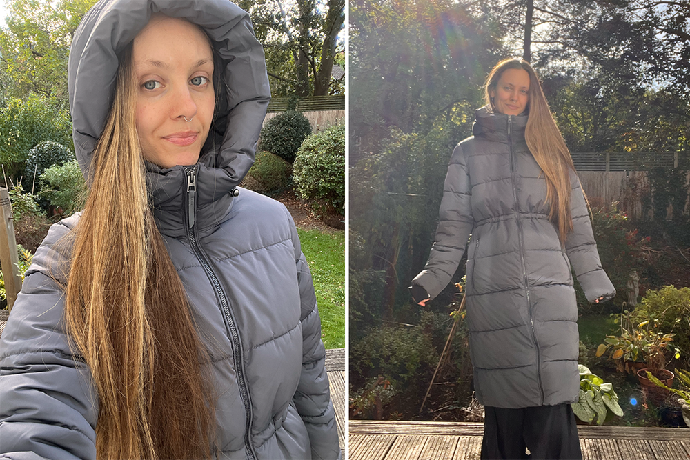 The high padded collar makes the coat extra cosy (Lois Borny/The Independent)