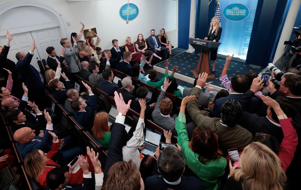 Zacharia, 41, began her Tuesday briefing by reading off prepared remarks in a halting manner (Reuters)