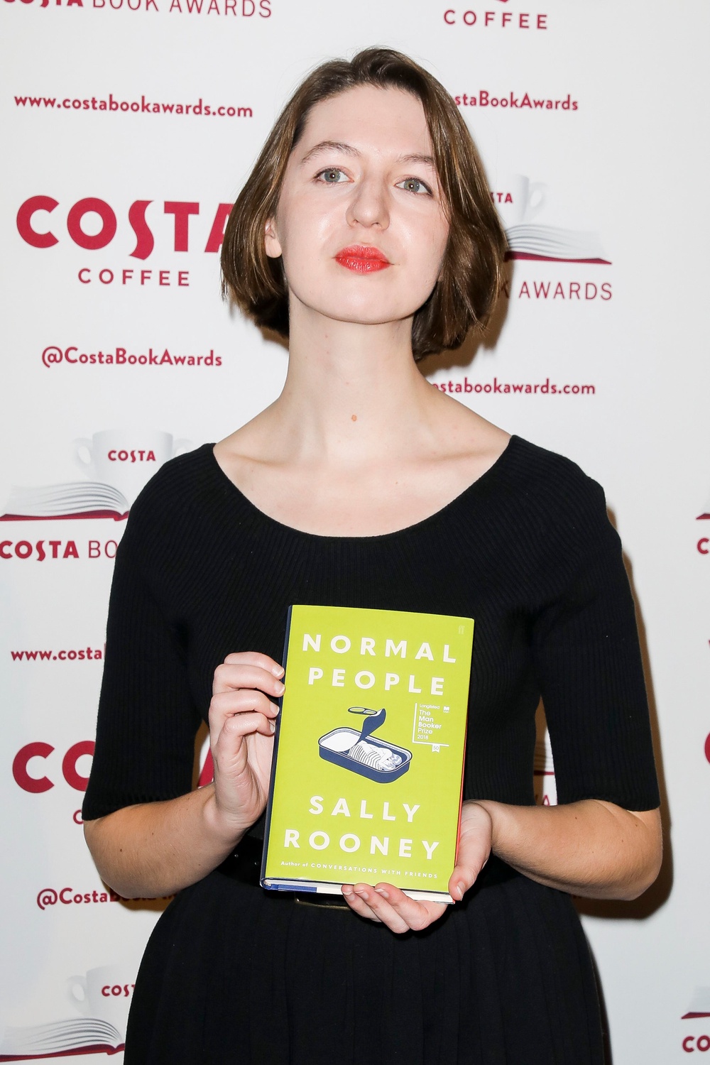 Rooney with her novel, 'Normal People' (Getty)