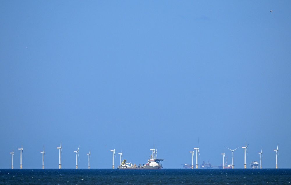 The UK plans to accelerate its clean energy drive after oil and gas prices soared in the wake of the US-Iran war (AFP/Getty)