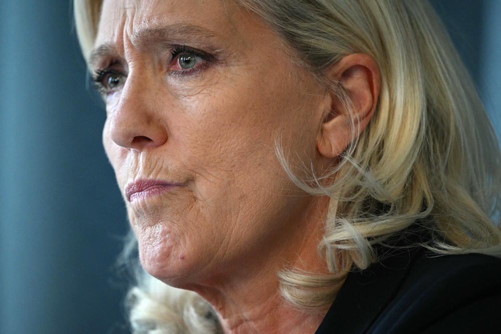 Far-right party Rassemblement National (RN) candidate in France's 2027 presidential election Marine Le Pen (AFP/Getty)