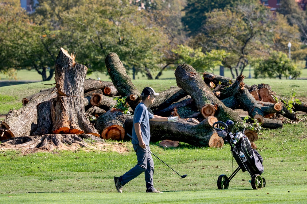 The Trump administration is blocked from working on the course until at least October 26 (AP)