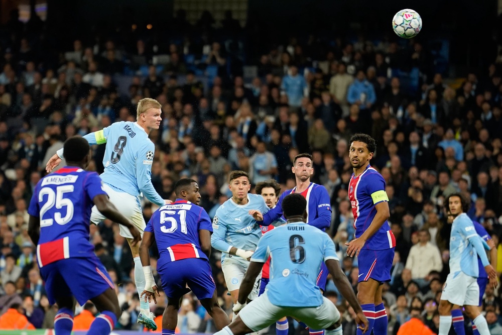 Erling Haaland pulls one back for Man City (AP)