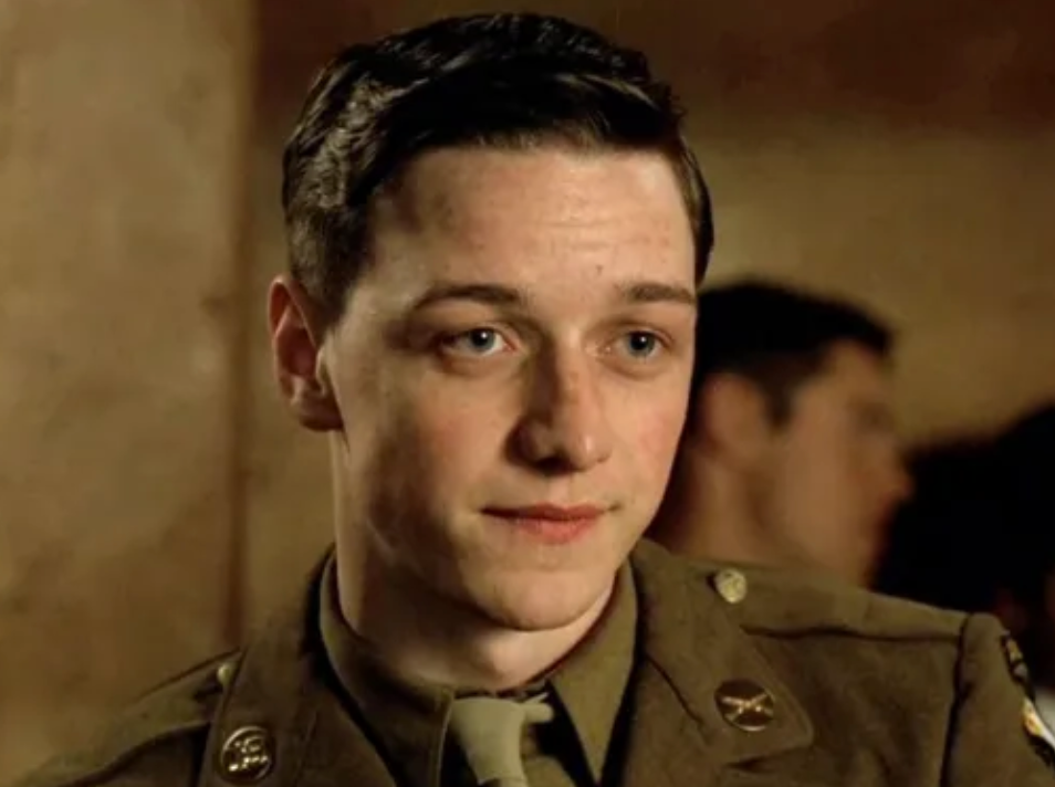 James McAvoy as army patrooper James W Miller in 'Band of Brothers' (HBO)