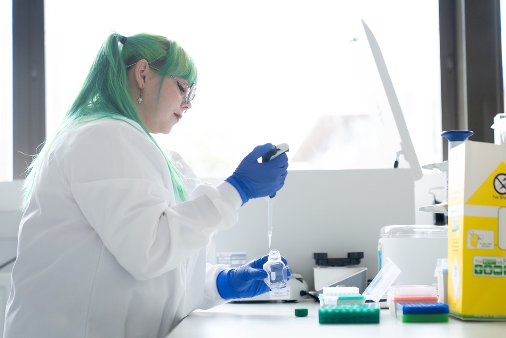 A person uses equipment in the Cancer Genomics lab at The Royal Marsden in Sutton (Aaron Chown/PA)