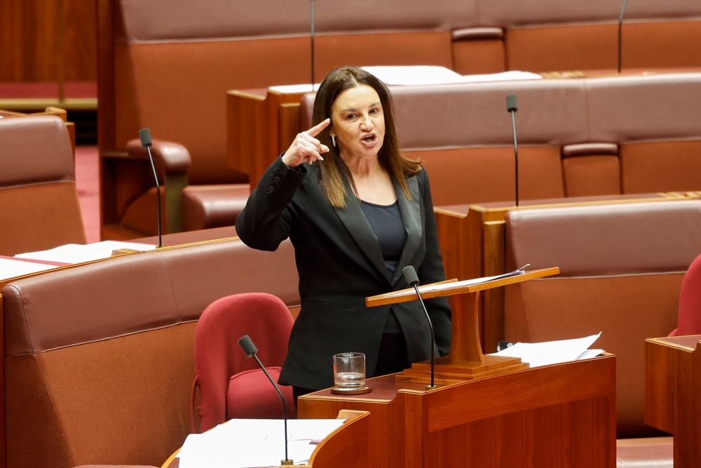 Senator Jacqui Lambie says hidden camera found in female shower facilities aboard HMAS Leeuwin (Getty)
