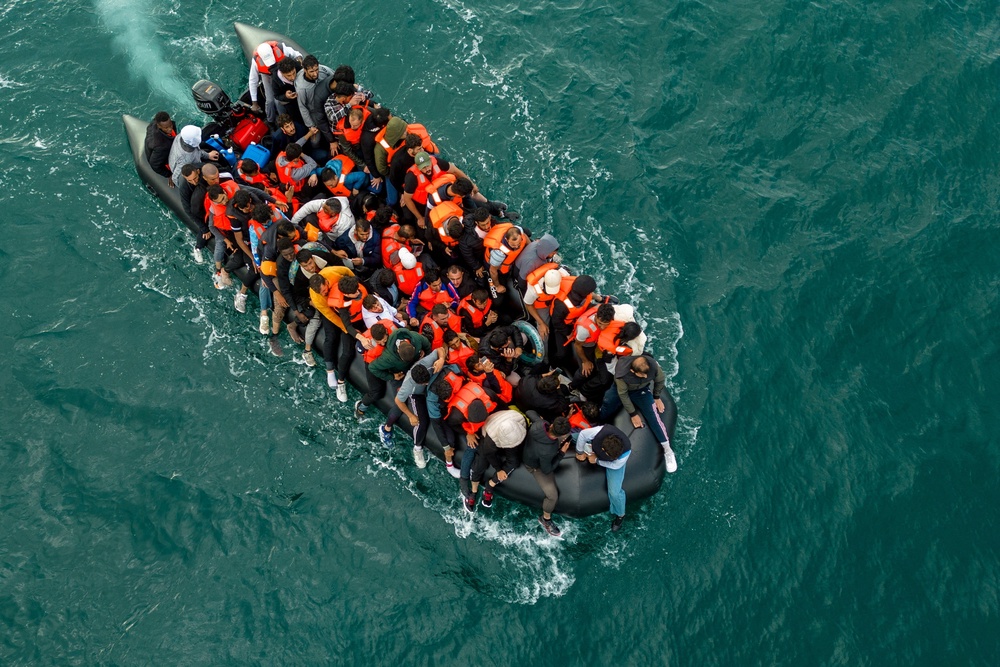 Those who cross the Channel in small boats should be put in ‘concentration camps’, an aspiring Reform MP said (Reuters)