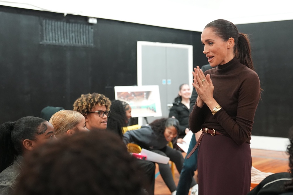 Meghan has joined her husband at the charity in Nottingham (PA)