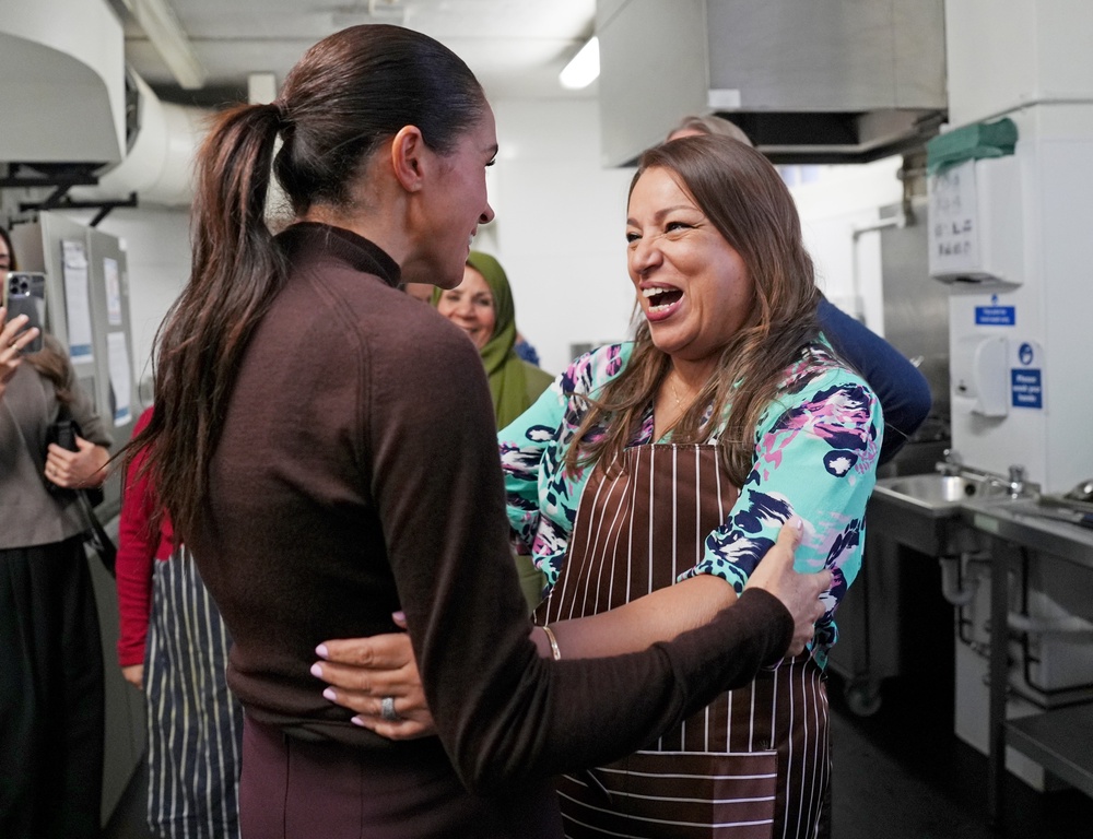 Meghan, Duchess of Sussex during a visit to Himmah Hub during their visit to Nottingham (Getty)