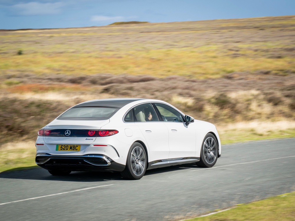 The Mercedes-Benz C-Class Electric gets a sleek rear end that hides a traditional boot (Mercedes-Benz)