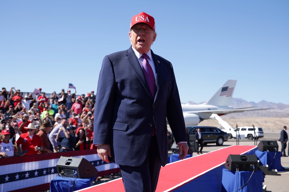 President Donald Trump admitted that he ‘probably went a little too far’ with his Iran war as he apologized to a crowd of supporters Wednesday in Arizona for wiping out the country’s leaders (Getty Images)
