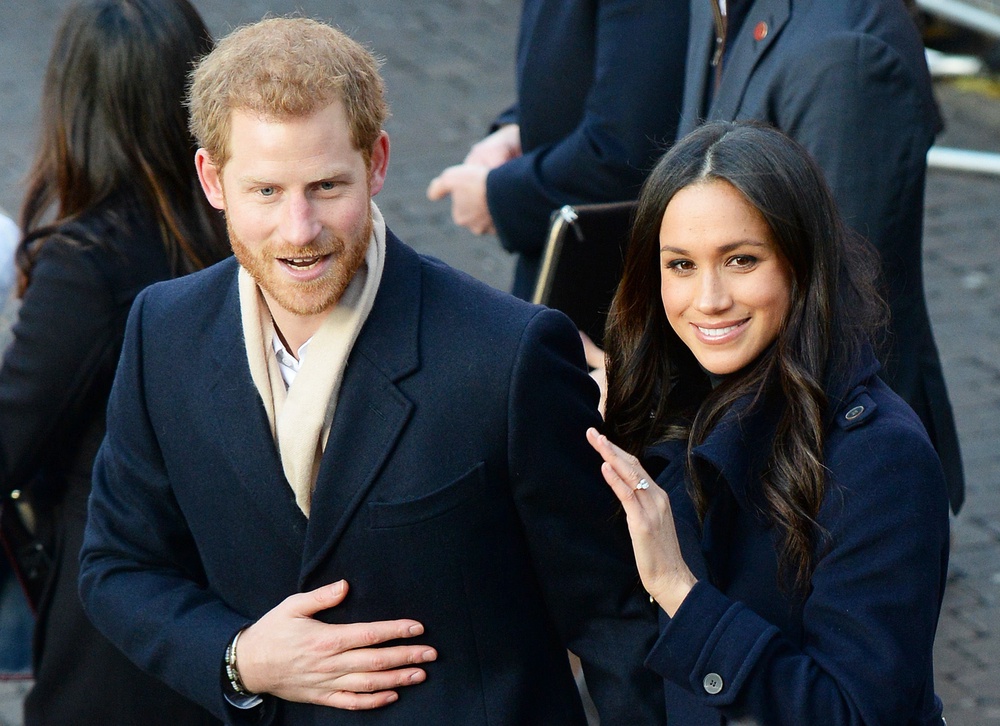 Harry and Meghan on their first walkabout in 2017 in Nottingham (PA) (PA Archive)