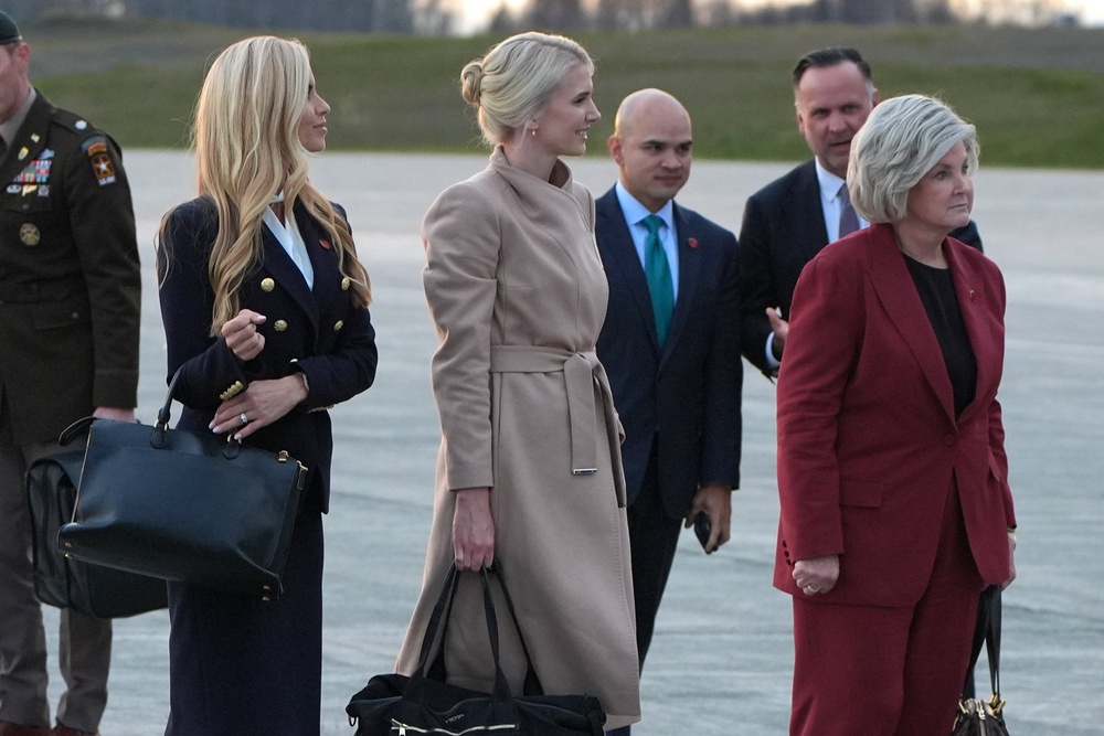 Katie Zacharia (far left) was not Chief of Staff Susie Wiles’ choice to be the new White House press secretary (AP)