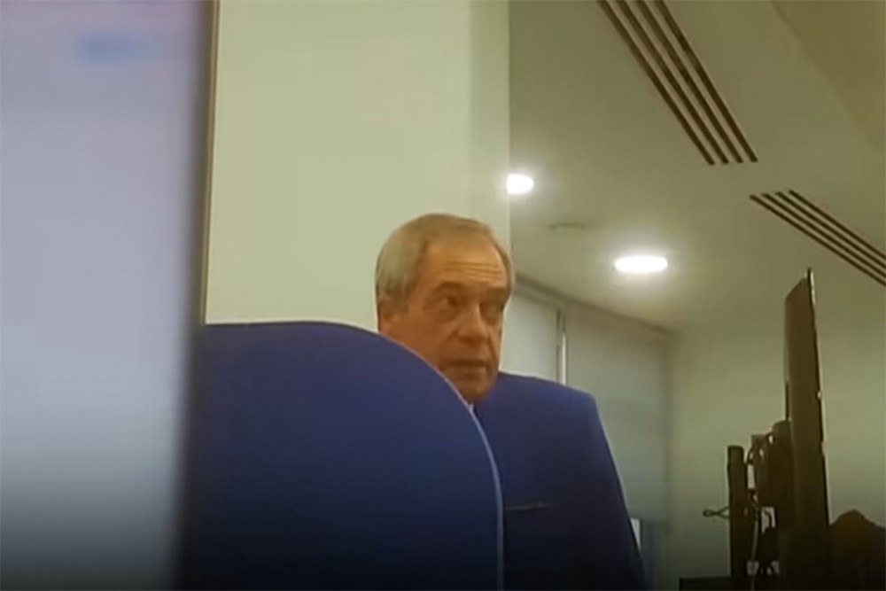 Secretly filmed footage showed Mr Farage telling his director of communications, Ed Sumner, that the party’s mayor candidate for Hampshire and the Solent, Chris Parry, must apologise to David Lammy (ITV)
