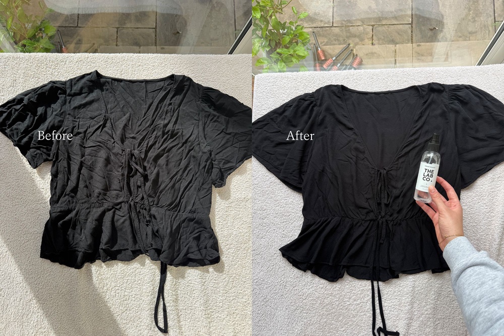 The creases dropped straight out after using the spray (Georgia Lockstone/The Independent)