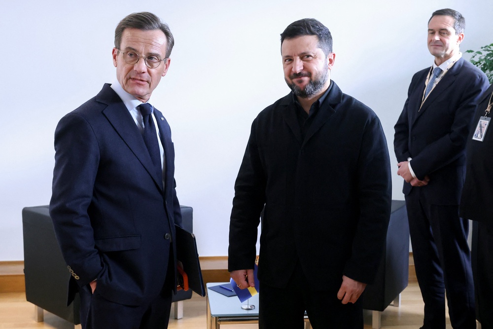 The EU was hosting Zelensky at one of the most difficult moments for Ukraine, with missiles and drones raining down on Ukrainian cities and fears that the US could pull back intelligence sharing and weapons support from Kyiv (AFP/Getty)